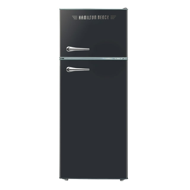 Hamilton Beach 7.5 Cu. Ft. Retro Top Freezer Refrigerator, Black
