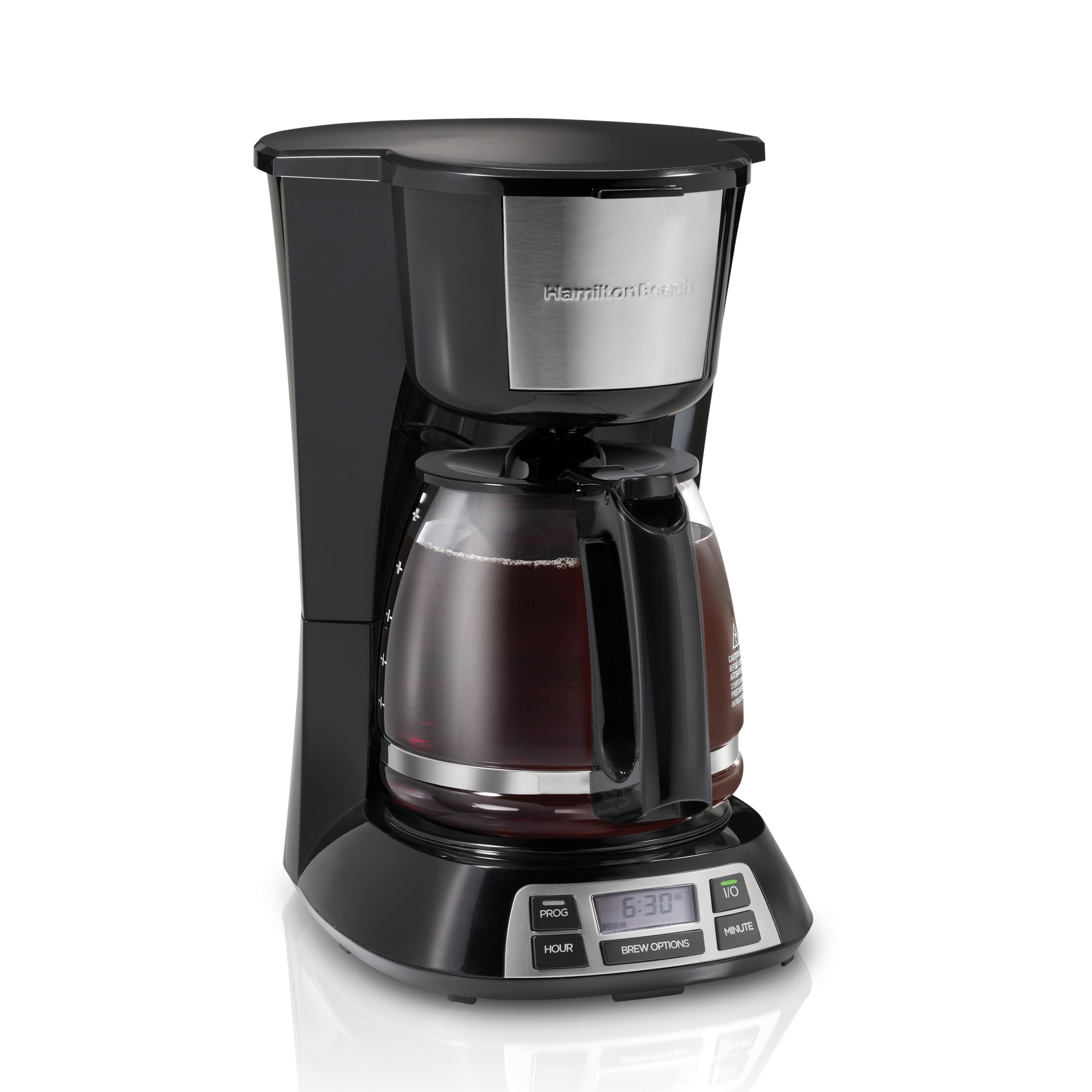Hamilton Beach Bold Brew 12 Cup Programmable Drip Coffee Maker, Stainless Steel Accents, 49634