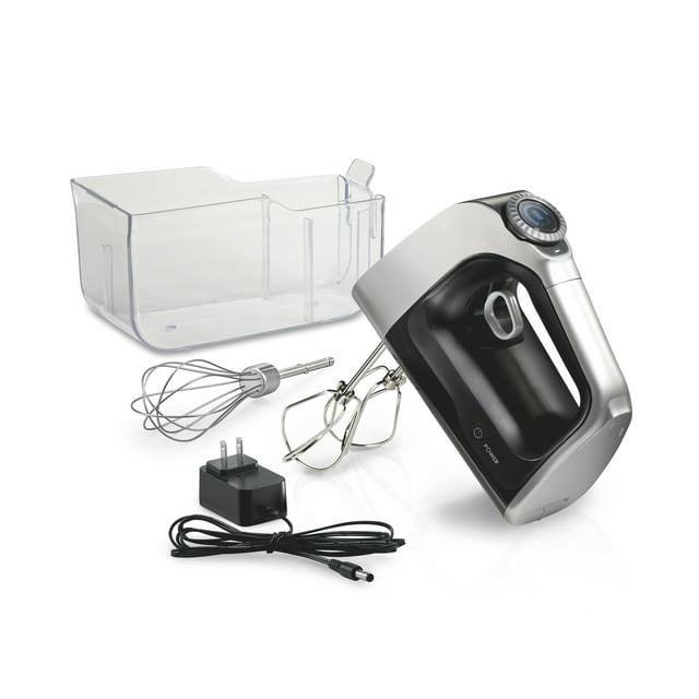 Hamilton Beach Professional Cordless Hand Mixer with Infinite Speed Control, Black and Silver, 62673