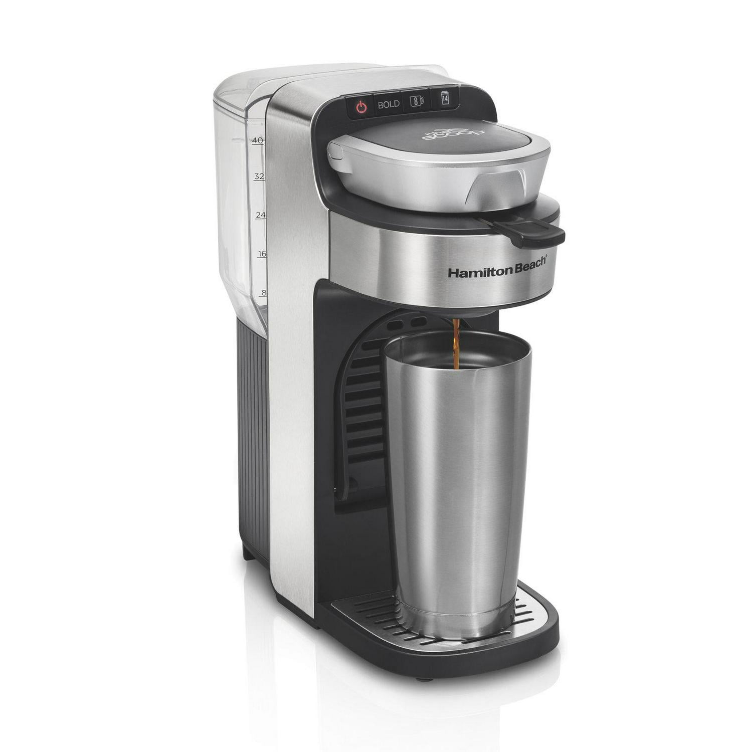 Hamilton Beach® The Scoop® Single-Serve Coffee Maker with Removable Reservoir Stainless Steel