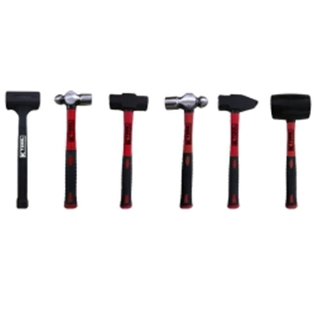 K Tool 71770 6 Piece Hammer Set, Carbon Steel, Ergonomic Handles
