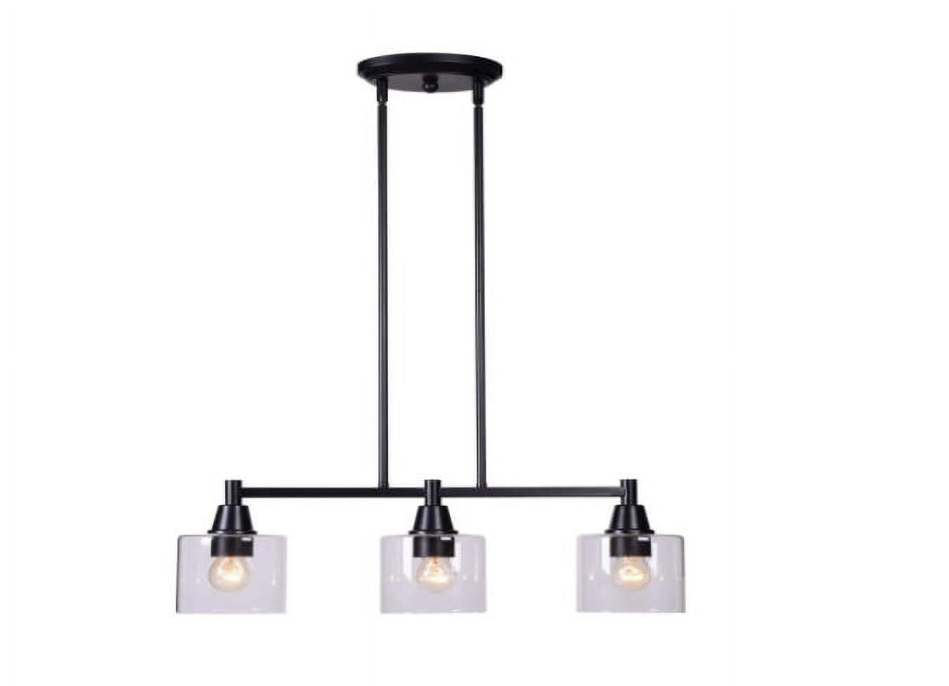 Hampton Bay Oron Black Linear Island Pendant Hanging Light, Kitchen Lighting