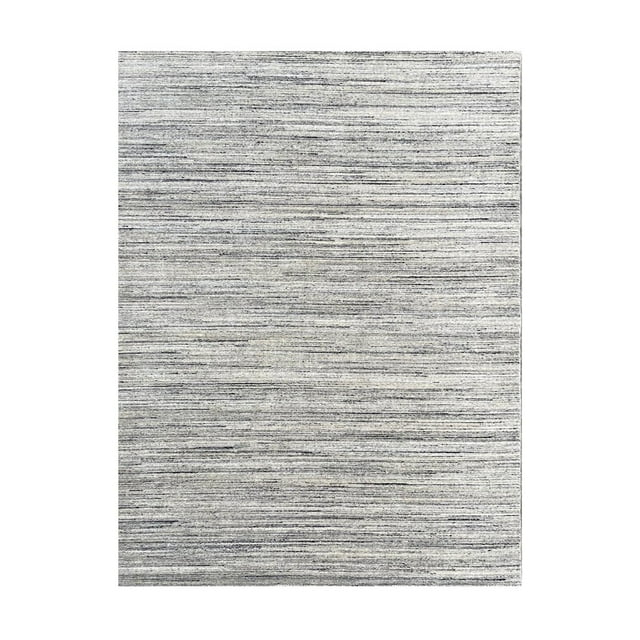 EORC Natural IVORY Hand-Knotted Wool Modern Lori Baft  Design Solid Color Rug