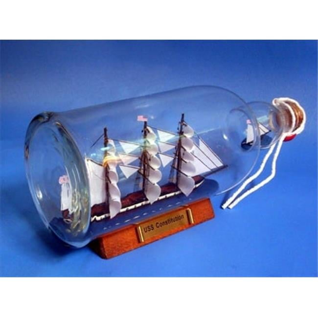 Handcrafted Model Ships Constitution Bottle USS Constitution Ship in a Bottle 11 in. Ships In A Bottle Decorative Accent