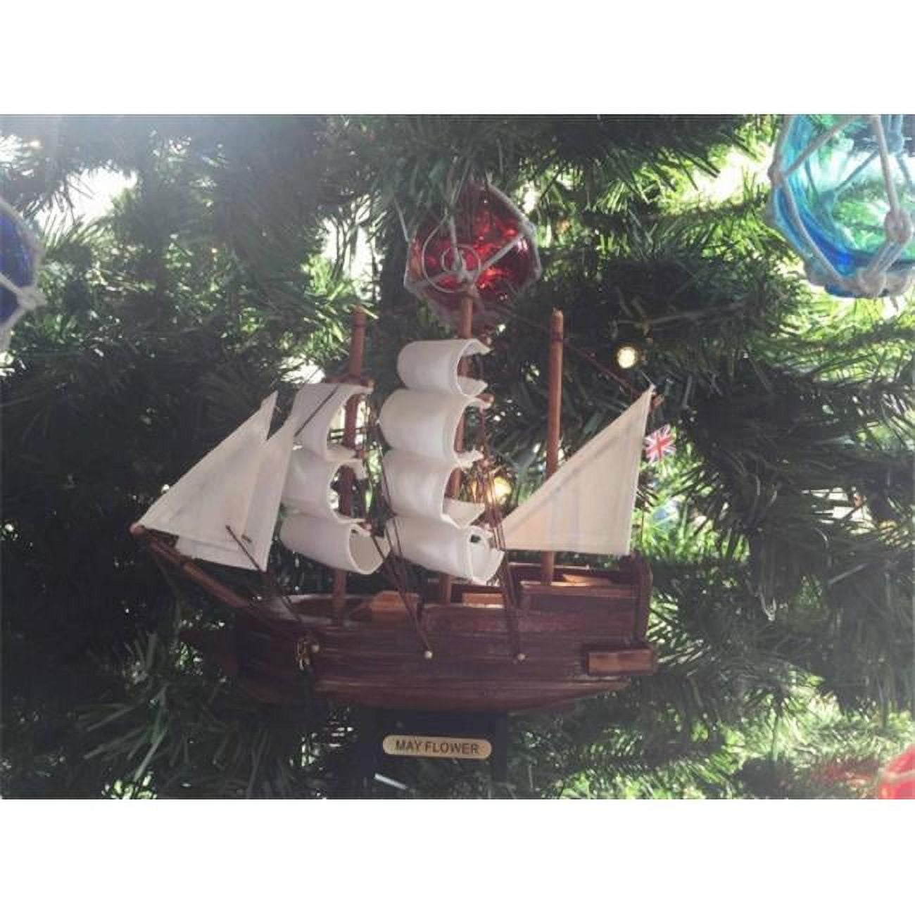 Handcrafted Model Ships  Wooden Mayflower Model Ship Christmas Tree Ornament