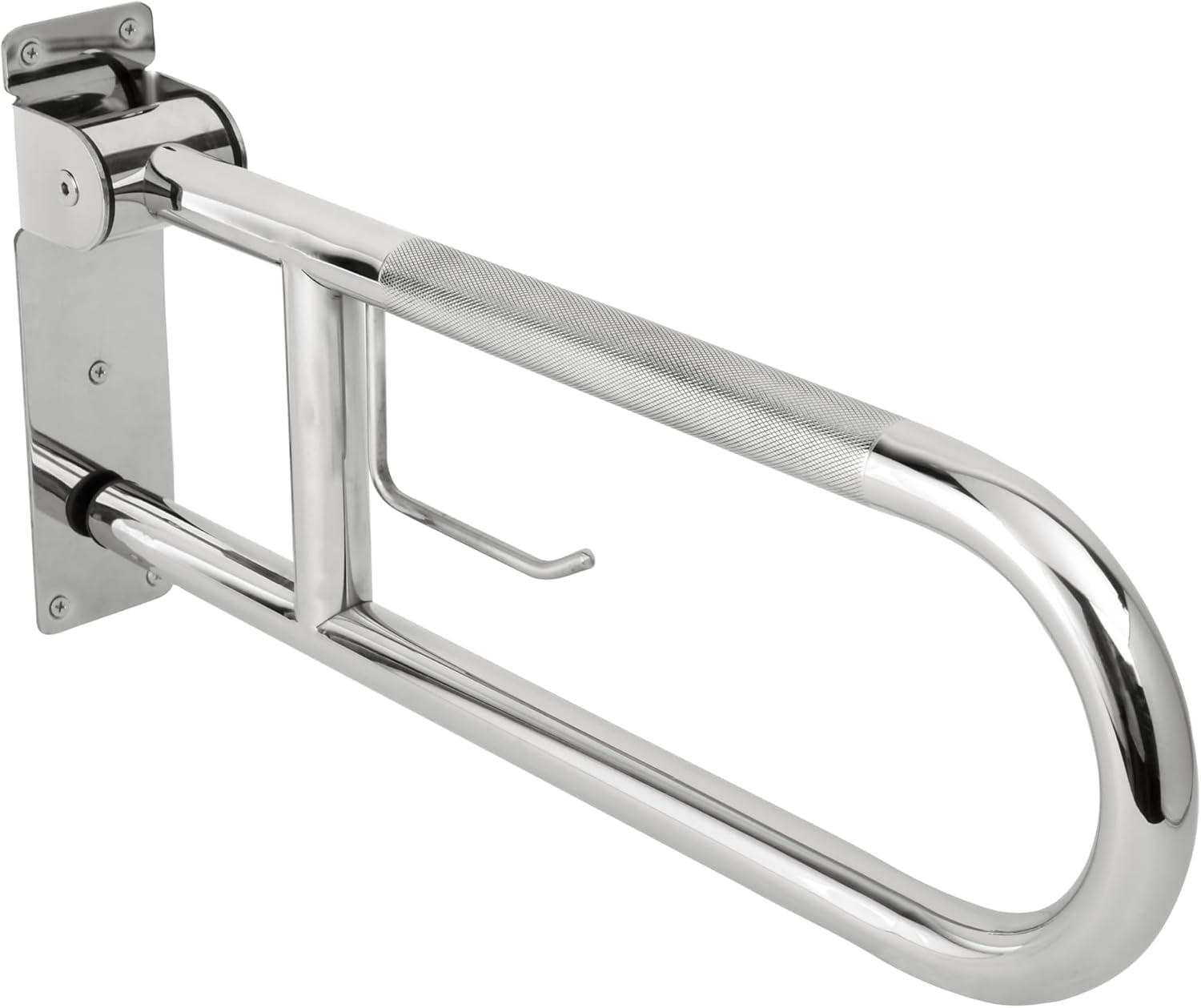 23.6'' Stainless Steel Flip-Up Toilet Safety Grab Bar