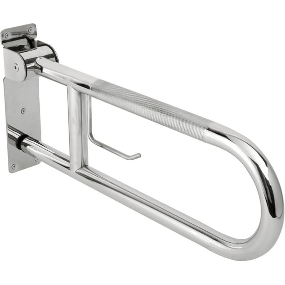 23.6'' Stainless Steel Flip-Up Toilet Safety Grab Bar