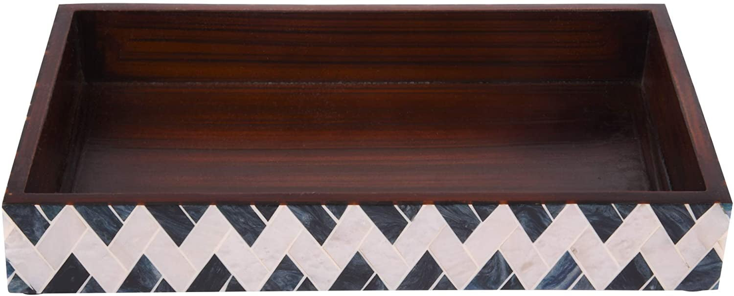 Handicrafts Home Decorative Hand Towel Storage Tray Dispenser, Multipurpose Decorative Centerpiece Tray, (10x6 Inches, Parlour-Tavla)