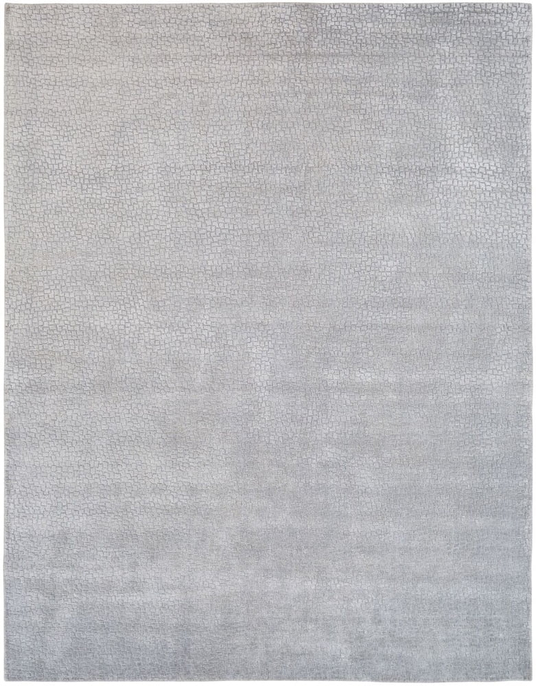 Kalaty Renzo Area Rug RZ-545 Silver Single-Color Faded 8' 6" x 11' 6" Rectangle