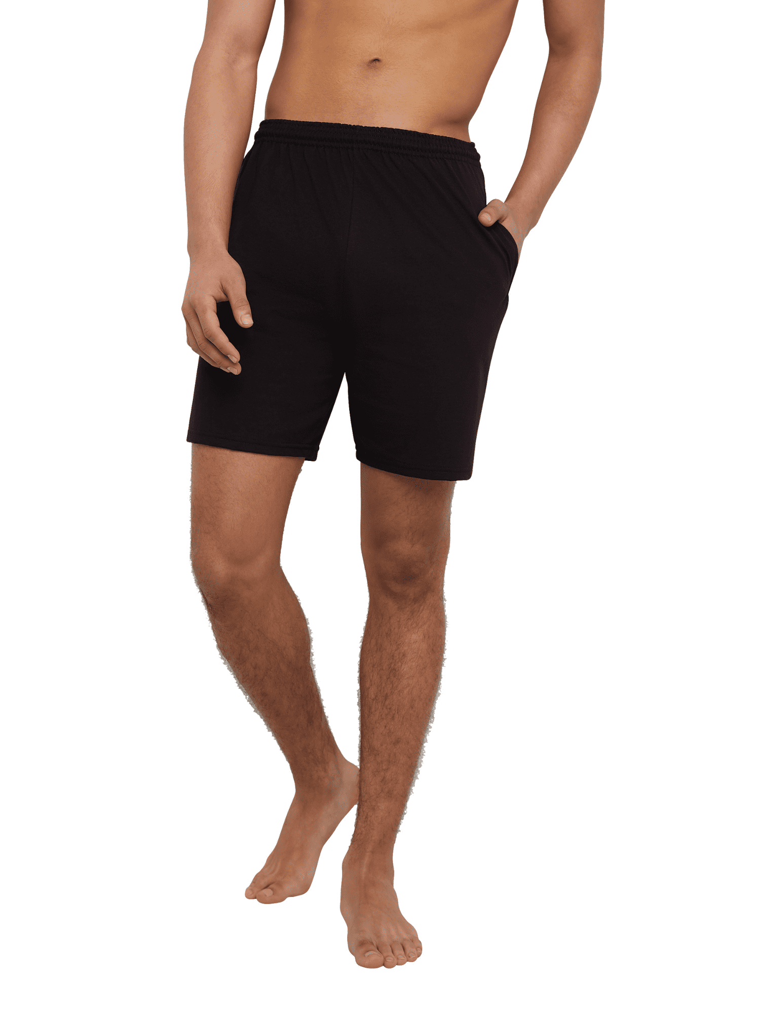 Hanes Men's Essentials Cotton Shorts With Pockets, 7.5" Inseam, Sizes S-4XL