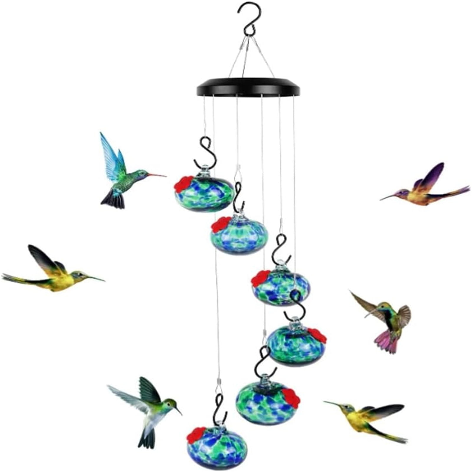 2025 New Charming Wind Chimes Hummingbird feeders,Window Bird feeders for Viewing,Bird feeders for Outdoors Hanging ant and bee Proof