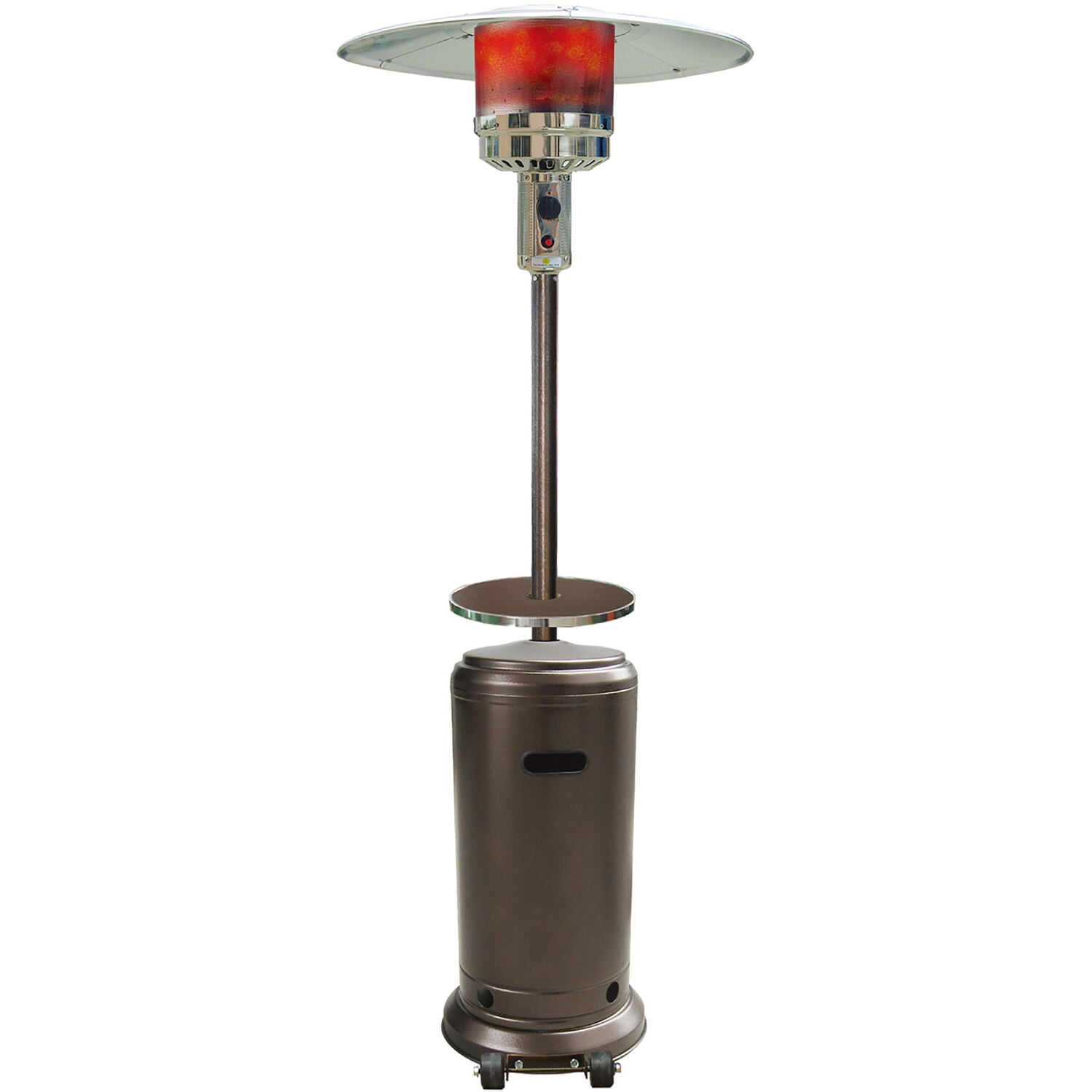 Hanover 7-Ft. 48,000 BTU Steel Propane Patio Heater in Bronze, Umbrella Style Gas Outdoor Heater for Deck or Patio, H001BR