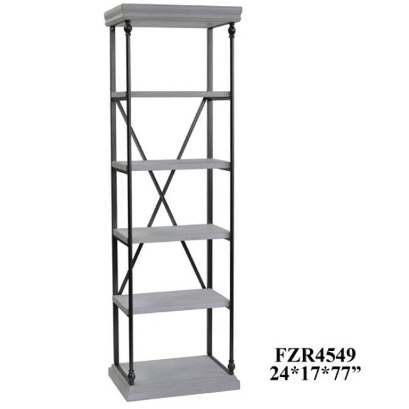 Rosalind Wheeler Bork 77" H x 24" W Iron Etagere Bookcase | Wayfair