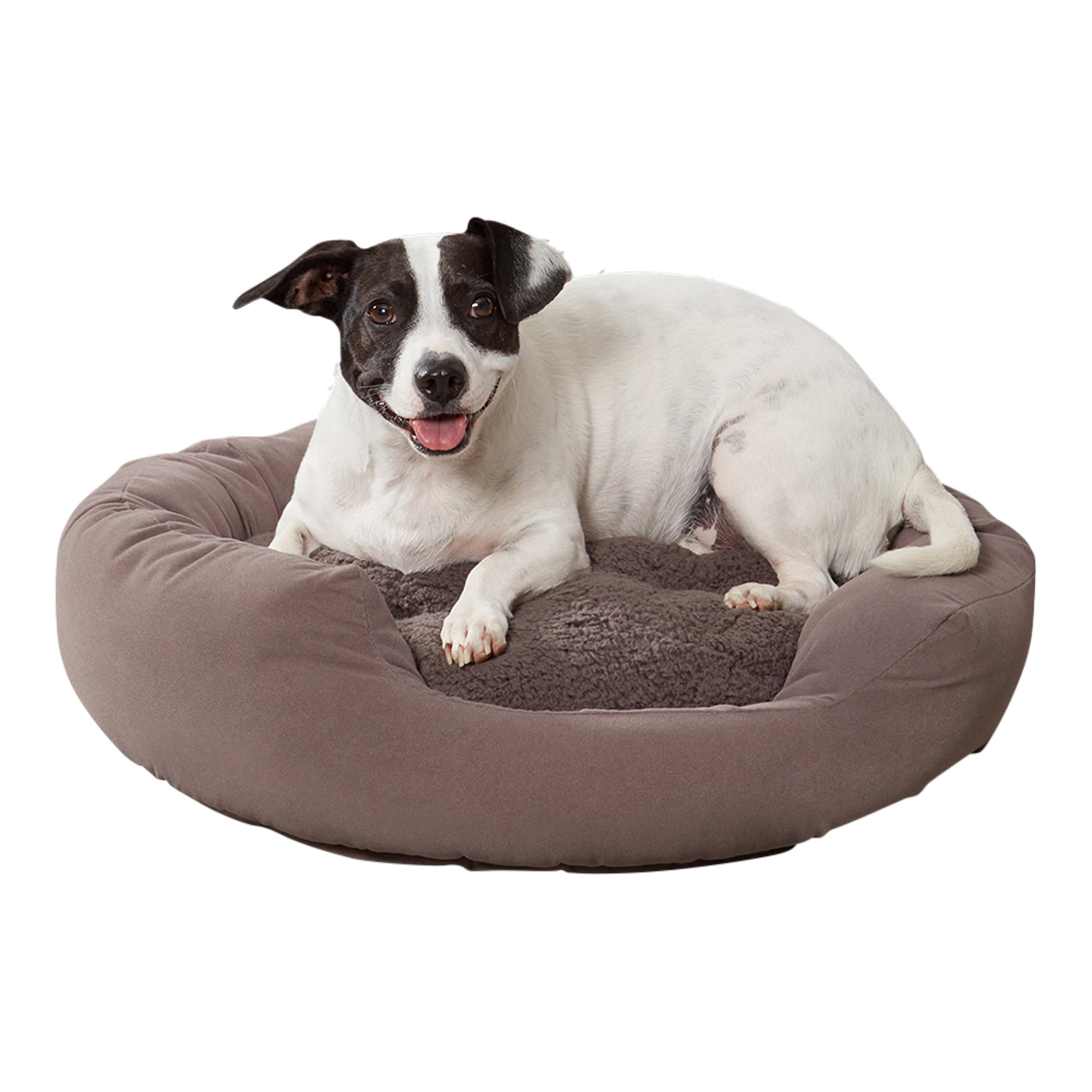 Happy Hounds Murphy Deluxe Donut Dog Bed, Gray, Small (24 x 24 in.)