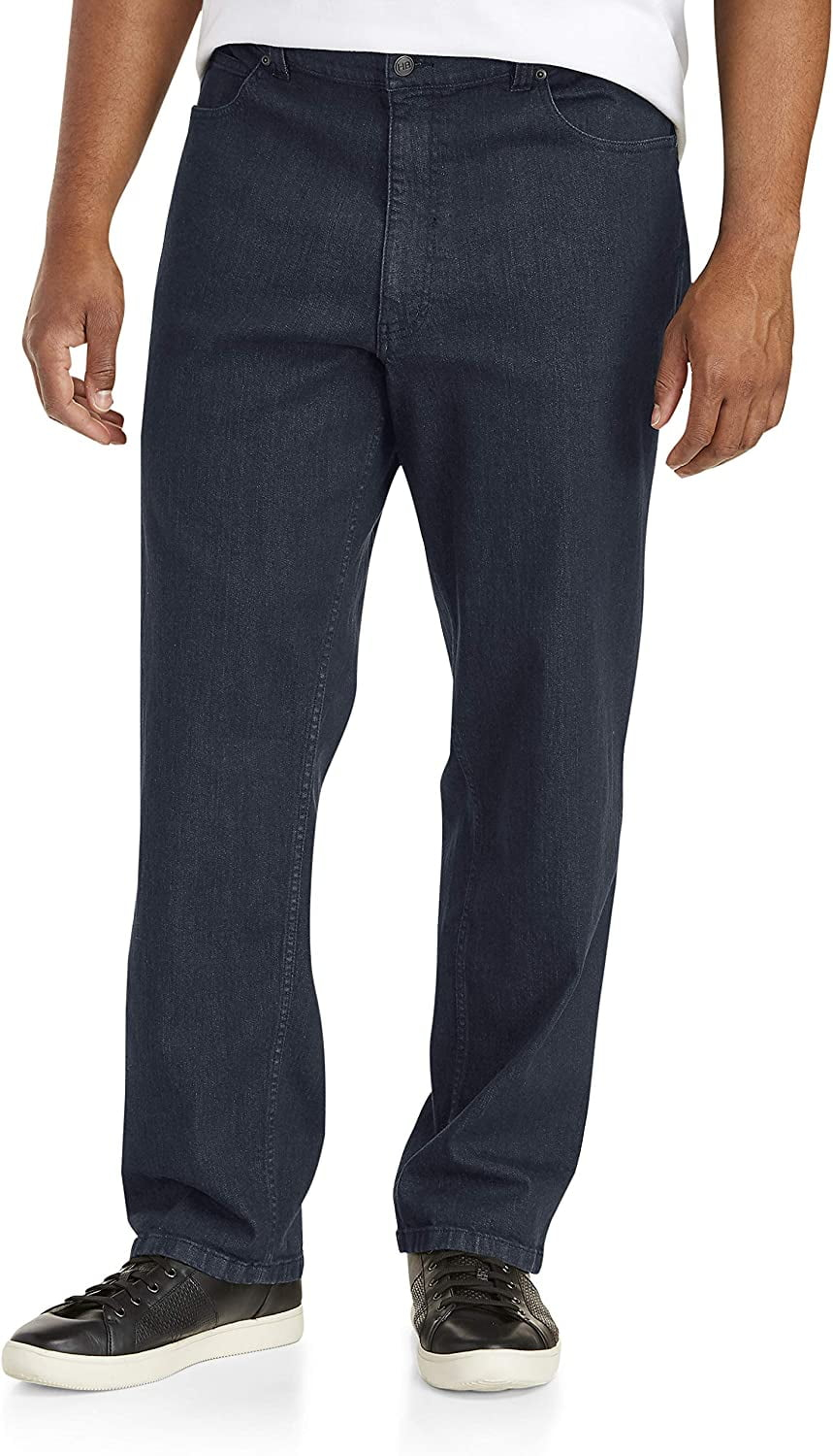 Harbor Bay by DXL Men's Big and Tall  Men's Big and Tall Relaxed Fit Stretch Jeans, Classic Dark, 56W X 28L 56 x 28