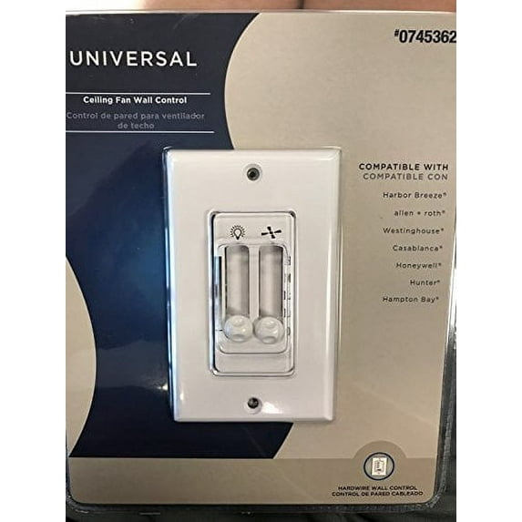Harbor Breeze Off-White Wall-Mount Universal Ceiling Fan Remote Control