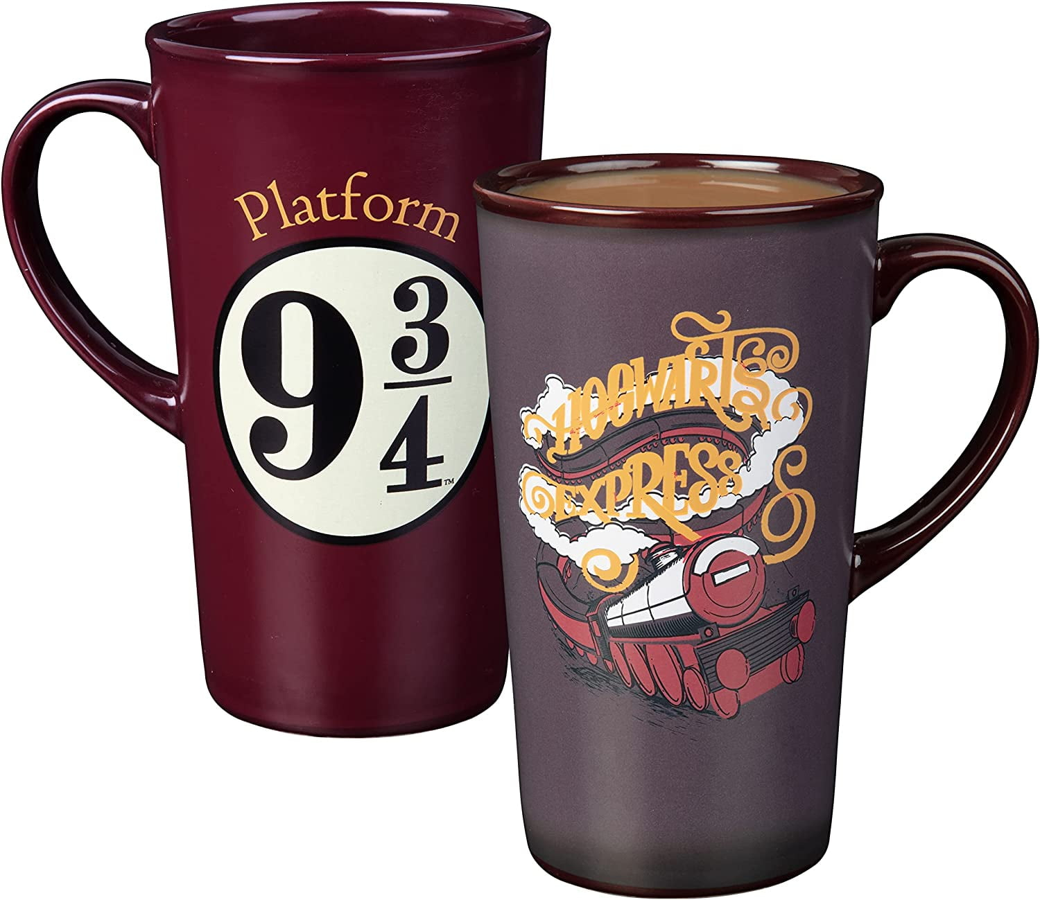 Harry Potter Platform 9 3/4 Tall Mug, 17oz - Hogwarts Express Image Activates with Heat - Large Tumbler Style - Officially Licensed - Gift for Kids & Adults