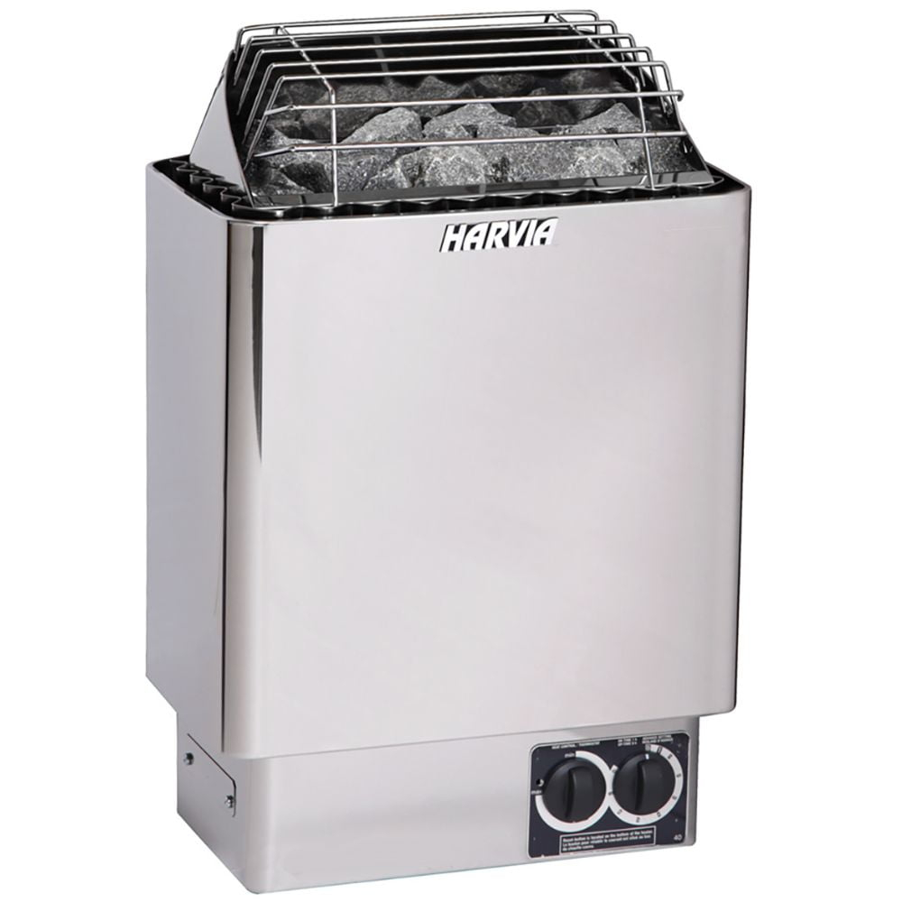 Harvia KIP30B KIP Series, 3kW Sauna Heater, Built-In Controls (Includes Sauna Stones)