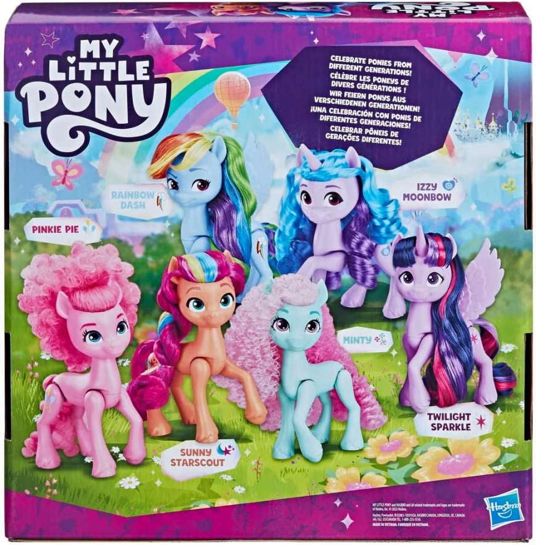 Hasbro My Little Pony Pinkie Pie and Izzy Moonbow Doll, 6 Pack
