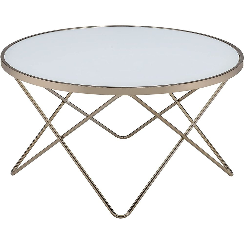 Hassch Valora Coffee Table In Champagne & Frosted Glass 81825