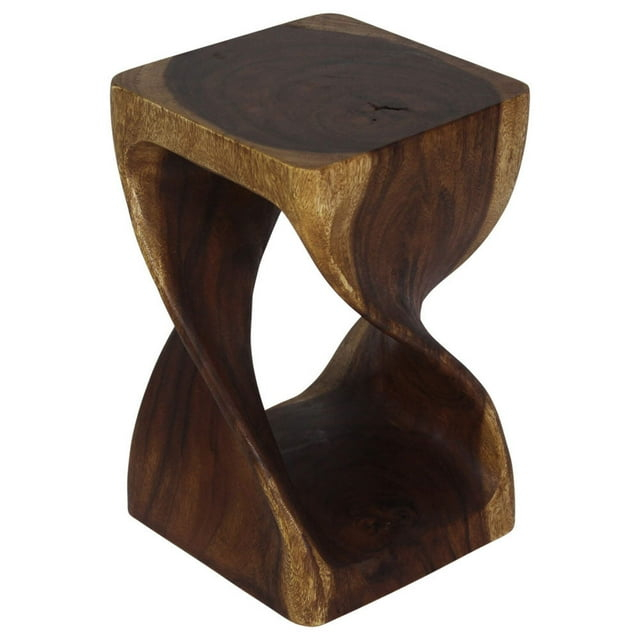Haussmann ® Original Wood Twist Stool 10 X 10 X 16 In High Walnut Oil - 10" x 10" x 16"