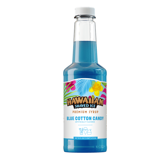 Hawaiian Shaved Ice Cotton Candy Flavor Snow Cone Syrup, 16 Fluid Ounces