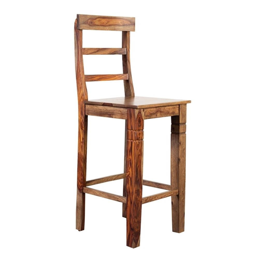 Hawthorne Collections Sante Fe Solid Sheesham Bar Stool - Brown