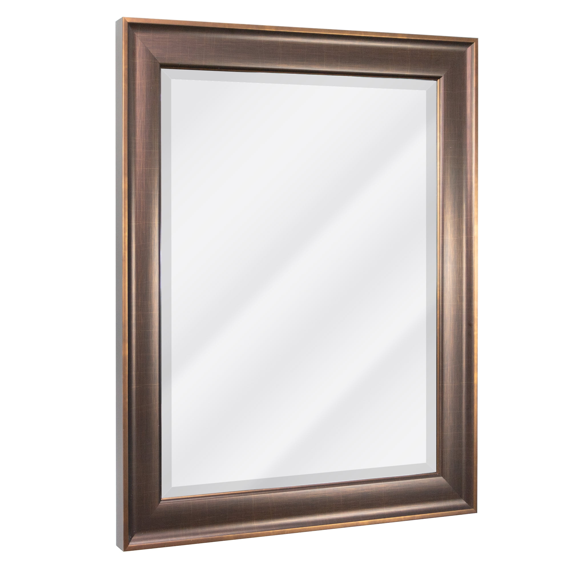 Head West Oil rubbed Bronze Framed Beveled Accent Wall Vanity Mirror - 28 x 34