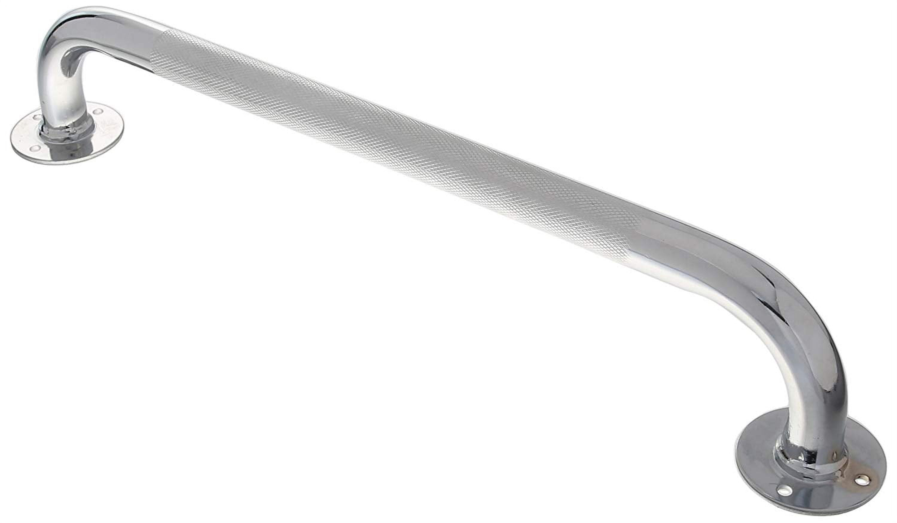 HealthLine Grab Bar for Bathroom Safety Bars Showers and Walls, Bathtub Safety Rail Shower Grab Bars Chrome Bath Handle for Elderly, Seniors, Disabled, ADA, Knurled Chrome (18 inch)
