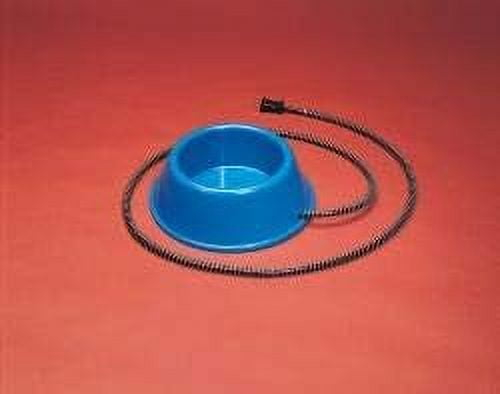Blue Plastic Heated Pet Bowl with Anti-Chew Cord, 1 Quart