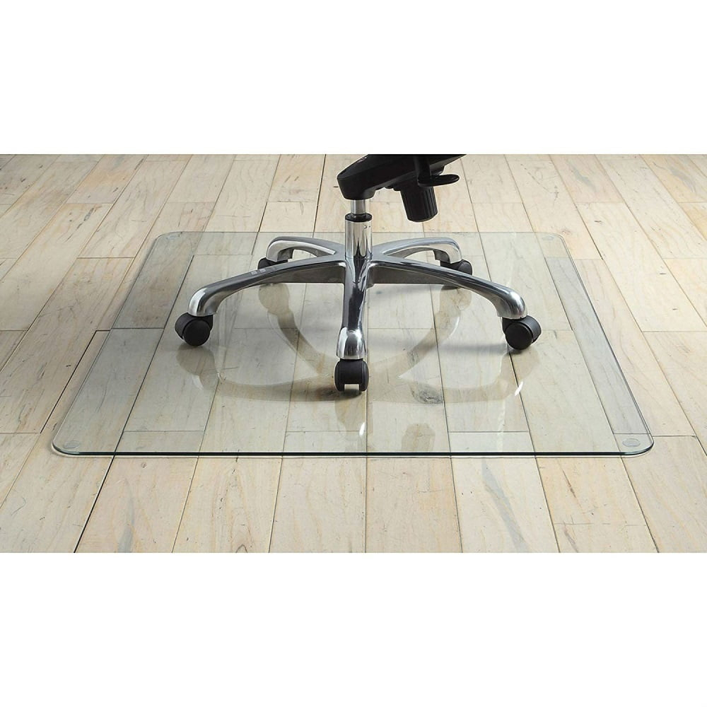 Heavy Duty Clear Tempered Glass Chair Mat, 36 x 46 inches