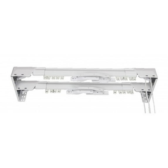 Symple Stuff Bembry Adjustable Center-Open/One-Way Double Curtain Rod