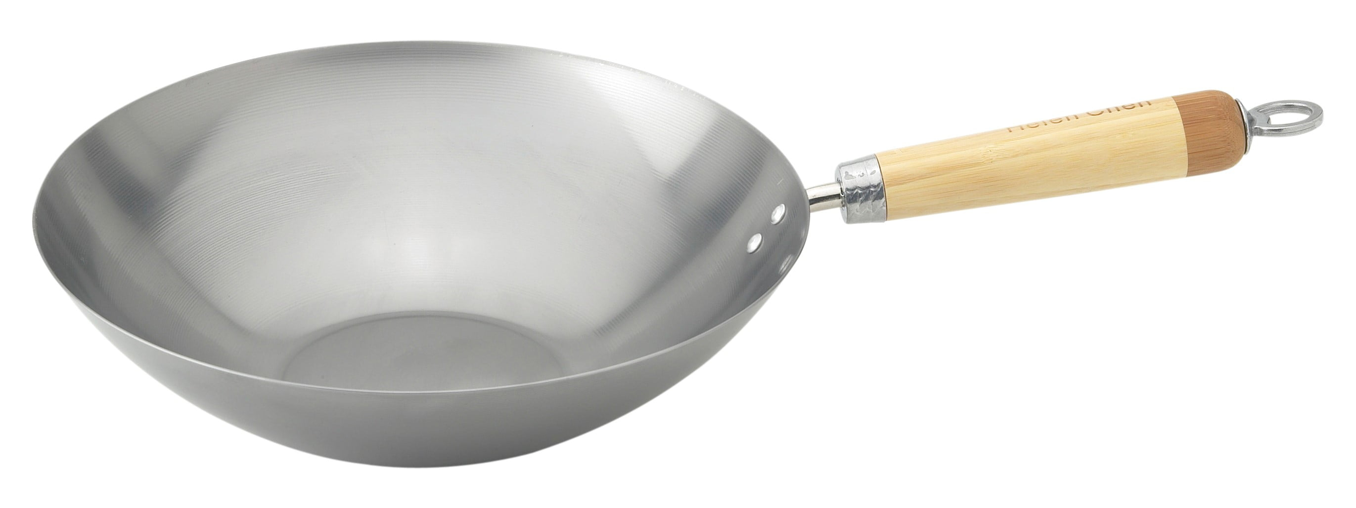 Helen Chen's Asian Kitchen Traditional Carbon Steel Stir Fry Pan, 12"