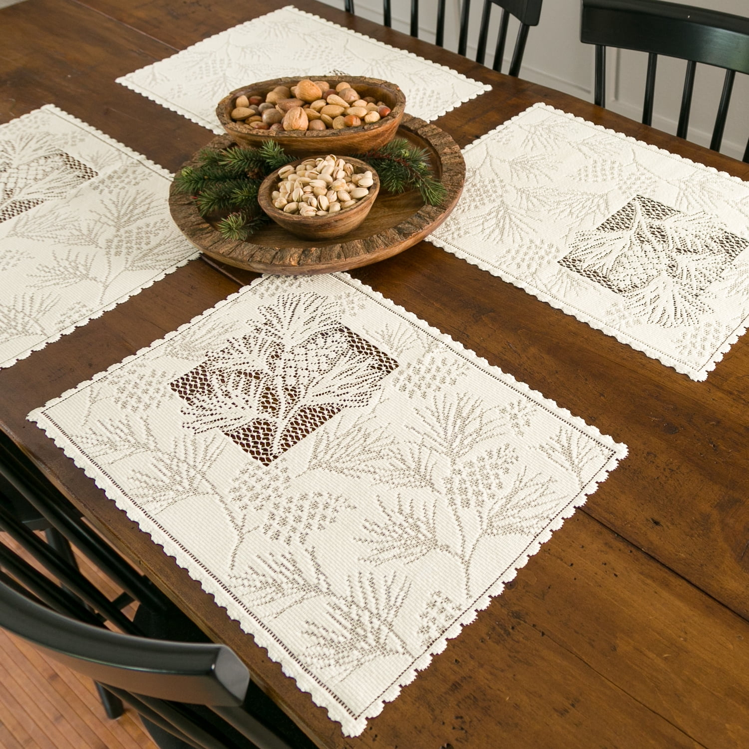 14 x 20 in. Woodland Placemat - Ecru - Set of 4