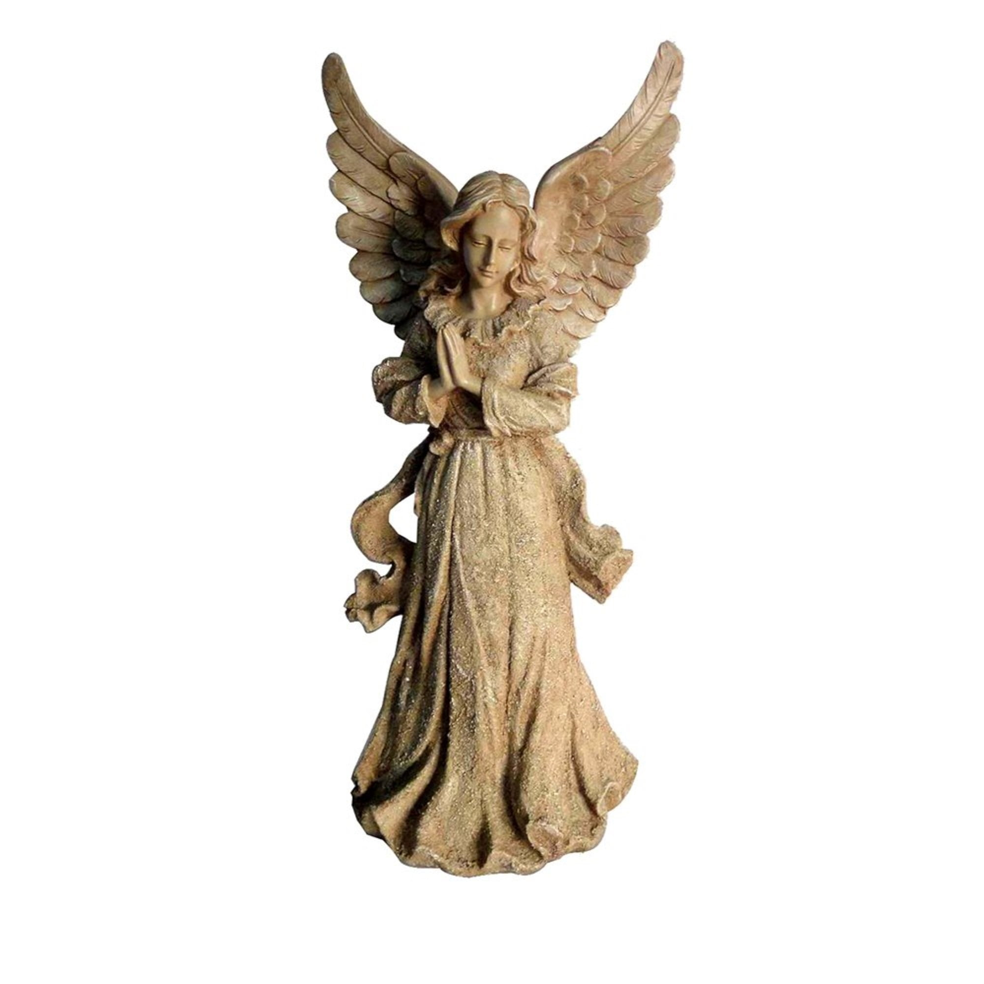 Hi-Line Gift Ltd. Sand Standing Angel with Wings Up Statue