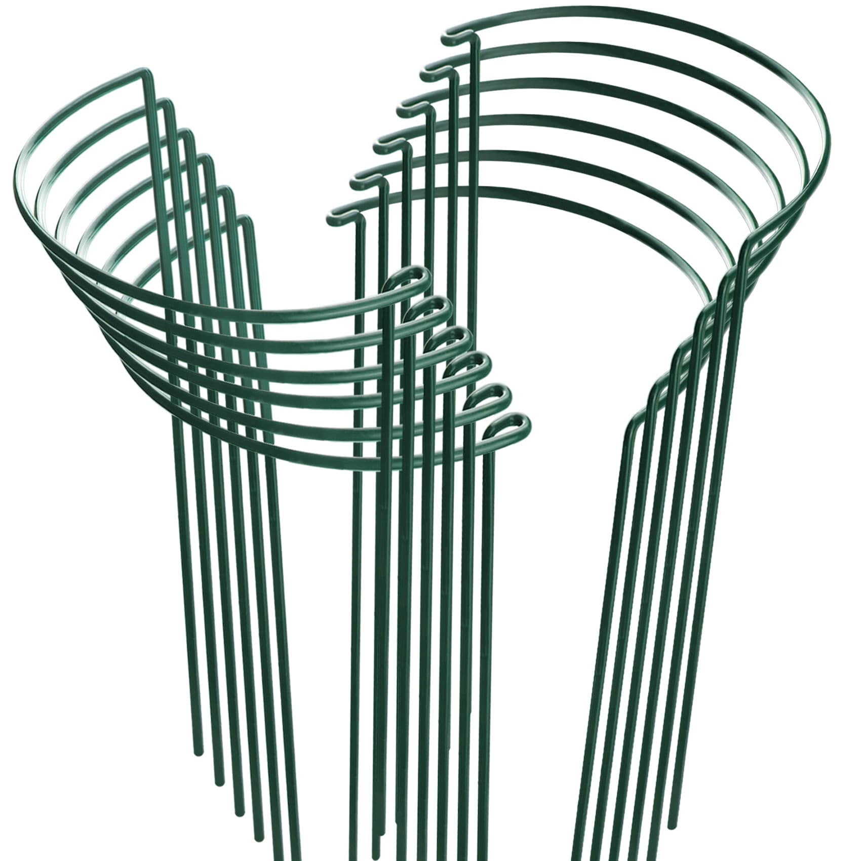 HiGift 12 Pack Plant Stakes for Indoor Plants, Metal Garden Peony Support Cages, Outdoor Plant Supports Ring Prop, Large Plant Stake for Hydrangea,Rose,Flower,Vine,Potted Plants (10" W x 15.8" H) C21