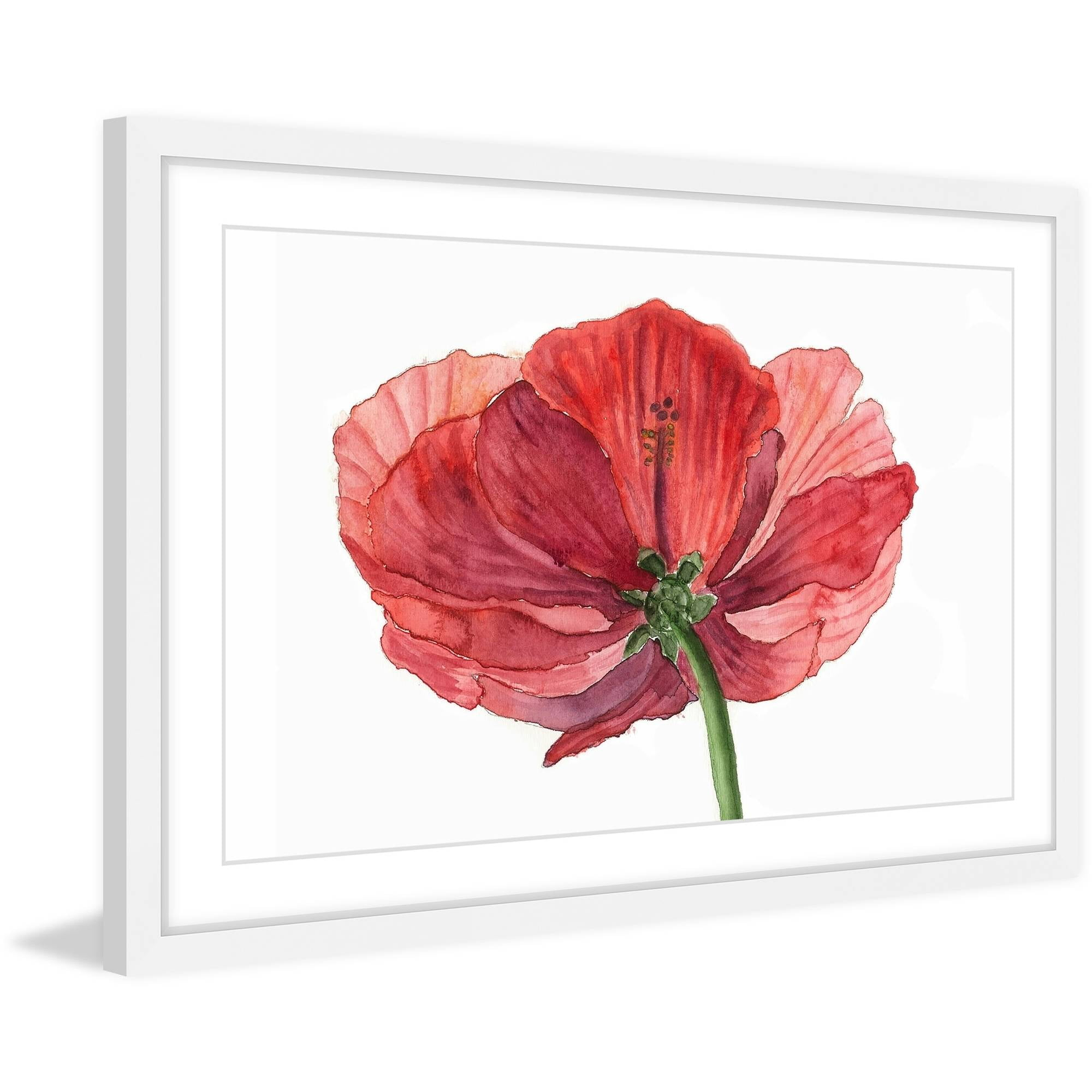 "Hibiscus Flower" Framed Painting Print