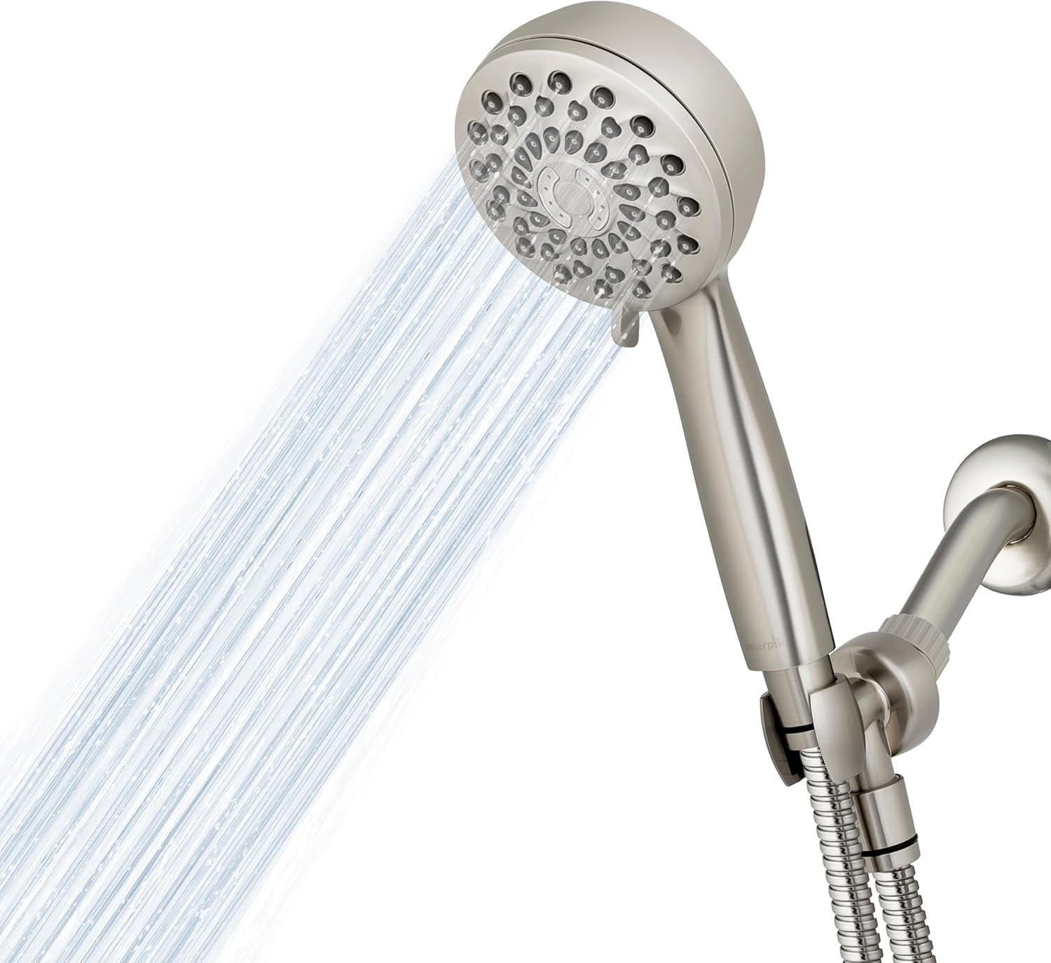 High Pressure Hand Held Shower Head With Hose, PowerPulse Massage 7-Mode, Brushed Nickel XPB-769ME