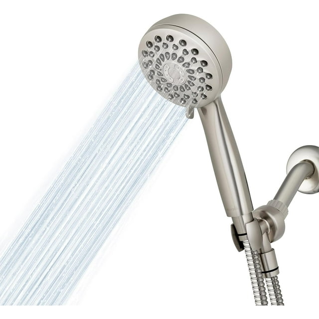 Waterpik High Pressure Hand Held Shower Head With Hose, PowerPulse Massage 7-Mode, Brushed Nickel XPB-769ME