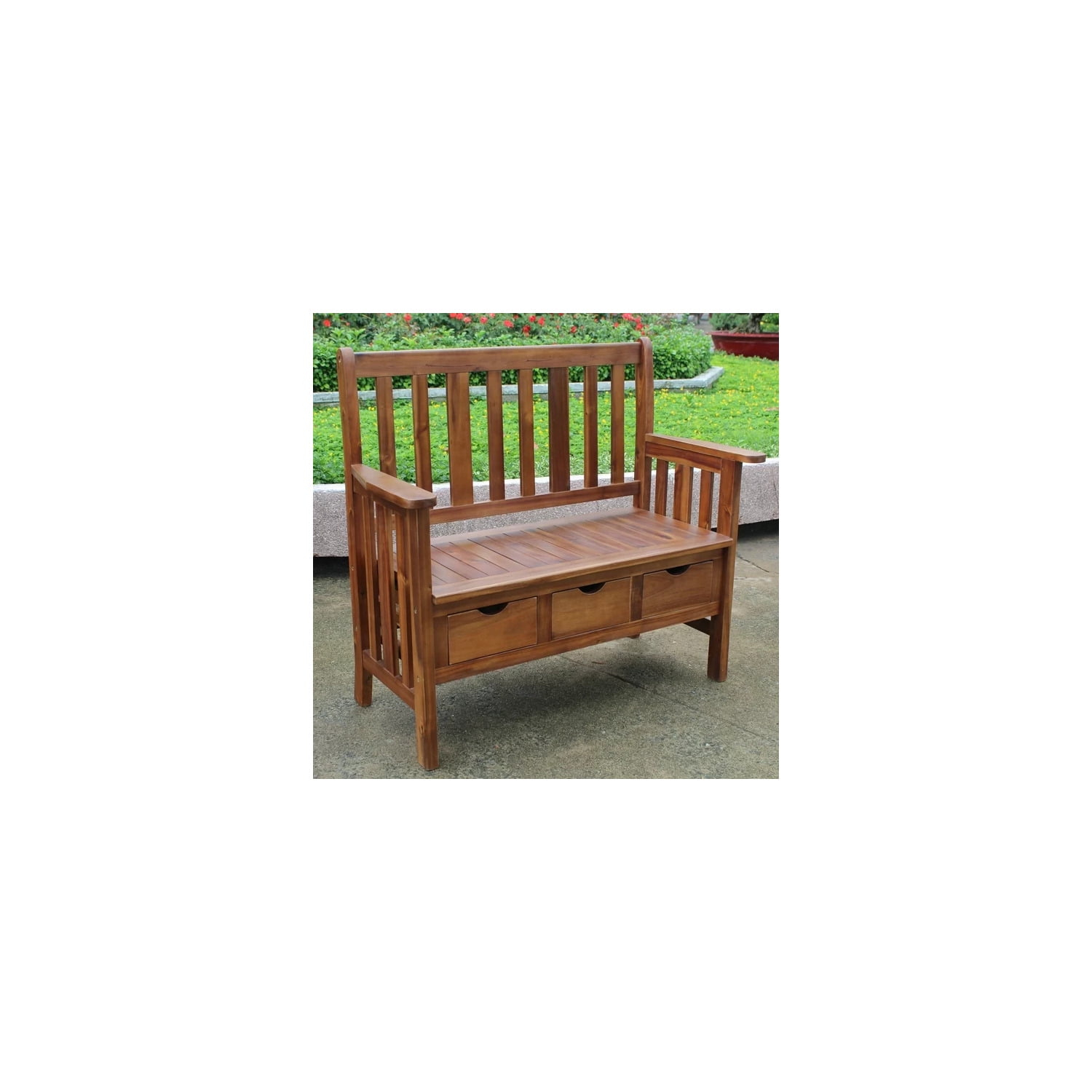 Highland Acacia Slatted Bench