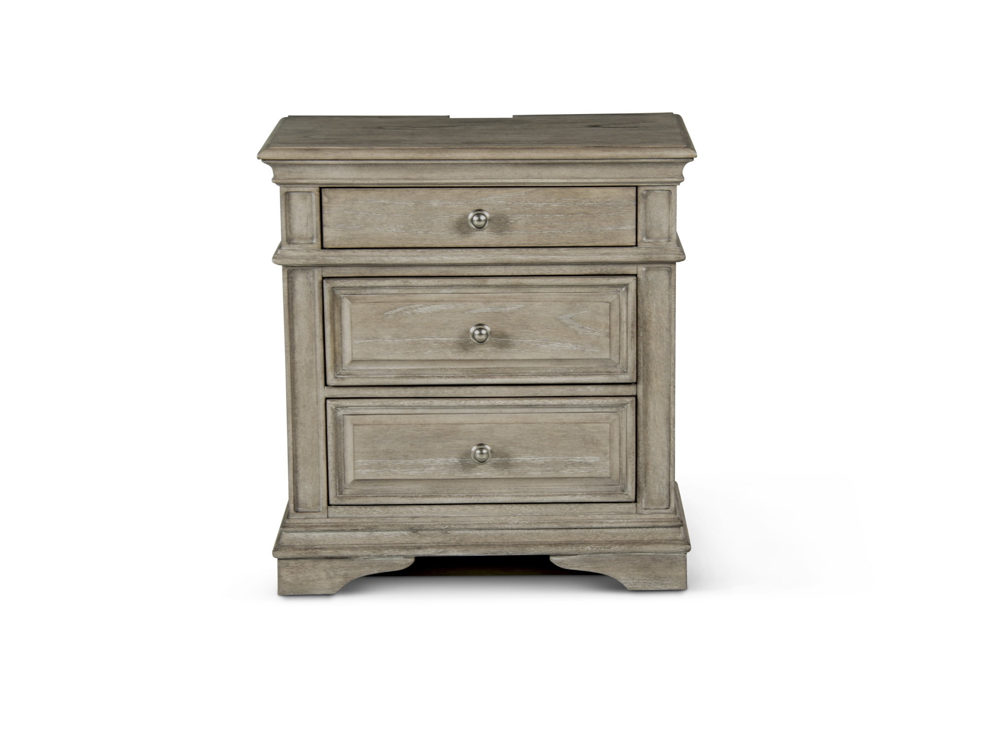 Highland Park Driftwood Gray Wood 3-drawer Nightstand