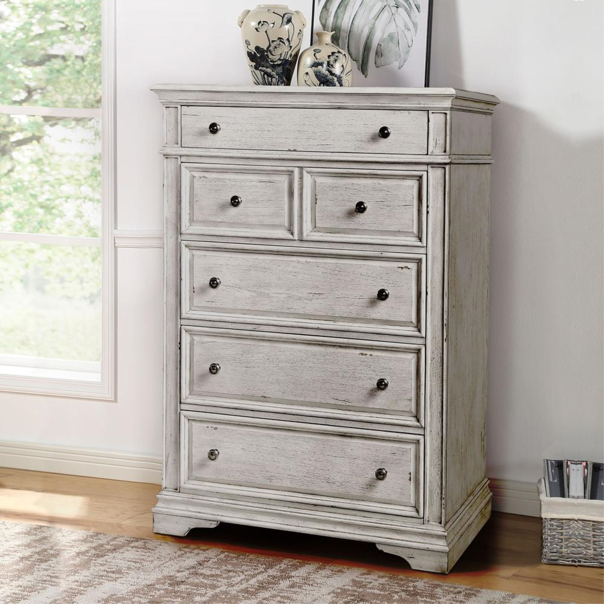 Highland Park Chest Rustic Ivory - Steve Silver Co.