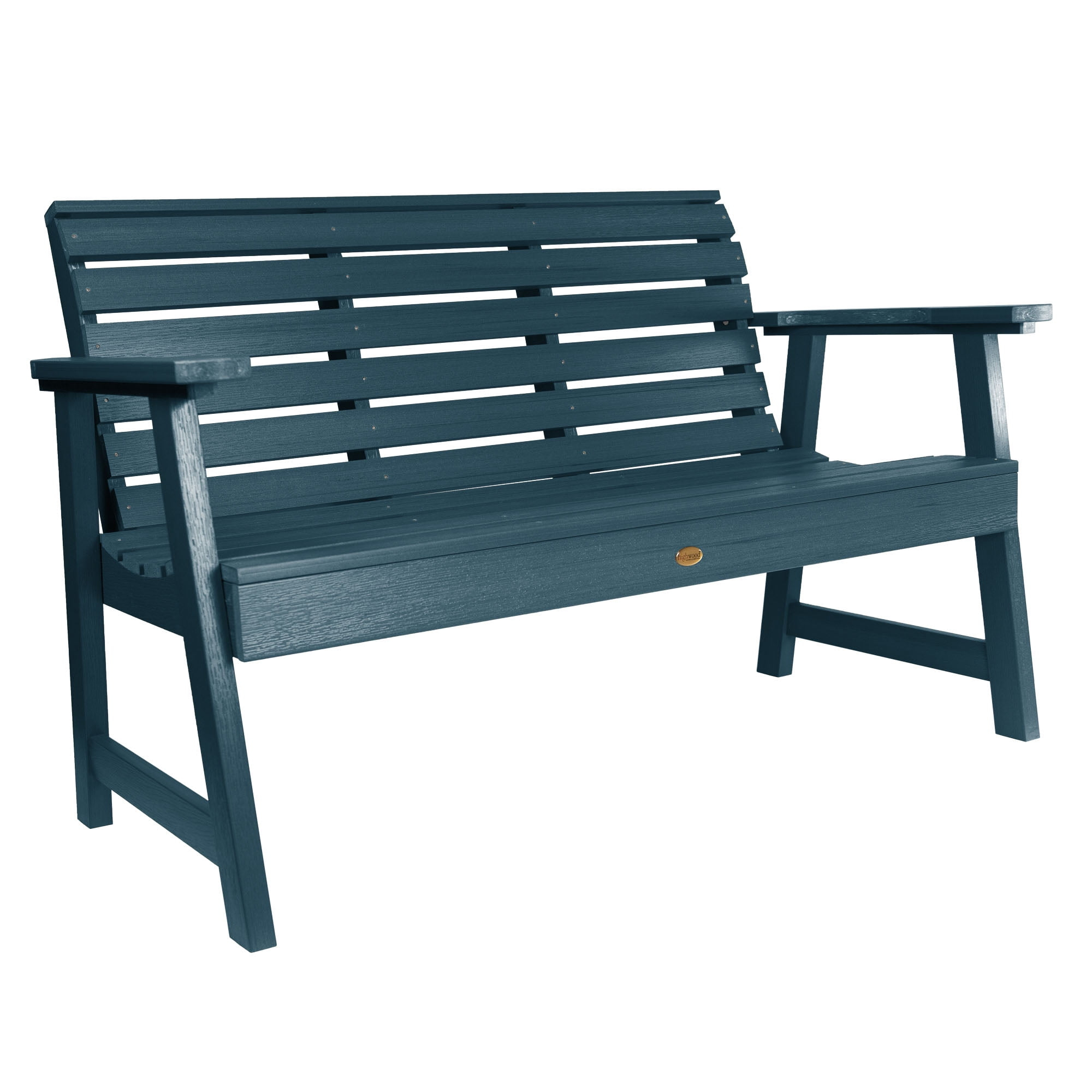 Highwood Weatherly 4ft Garden Bench - 2-Person, Eco-friendly, Synthetic Wood