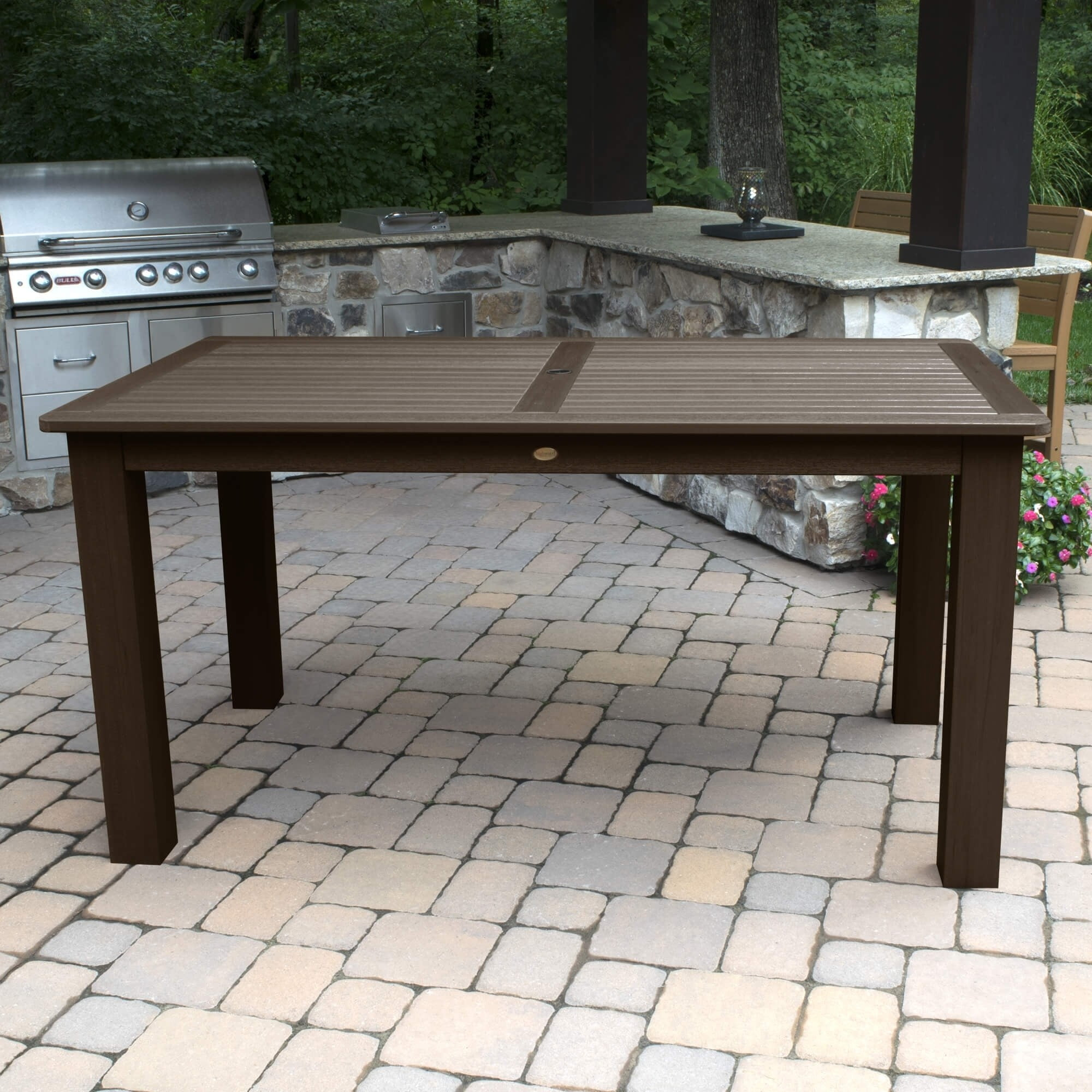 Highwood 7-pc Lehigh Dining Set - 42" x 72" Rectangle Table, Counter Height, Outdoor, Eco-friendly, Synthetic Wood