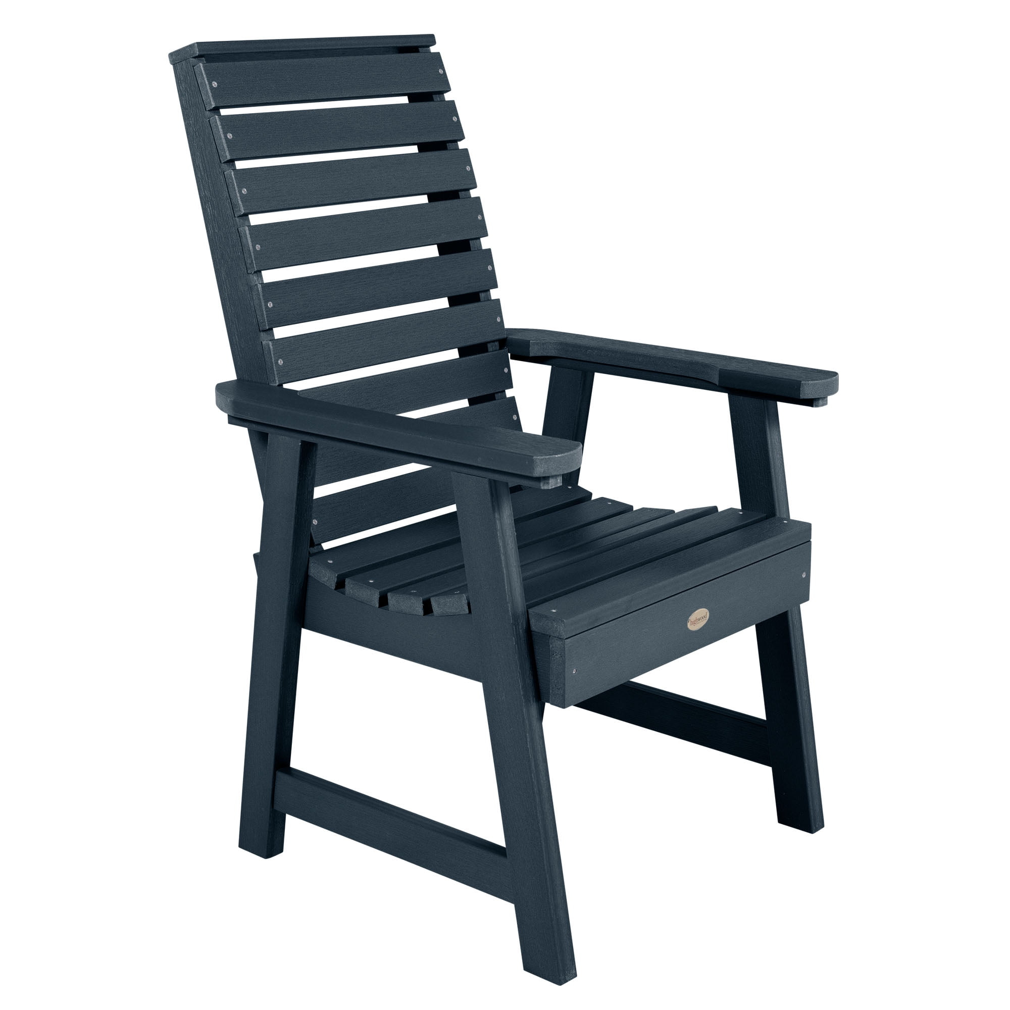 Weatherly Outdoor Dining Arm Chair - Federal Blue - highwood: Sturdy Patio Chairs, Fade & Water-Resistant