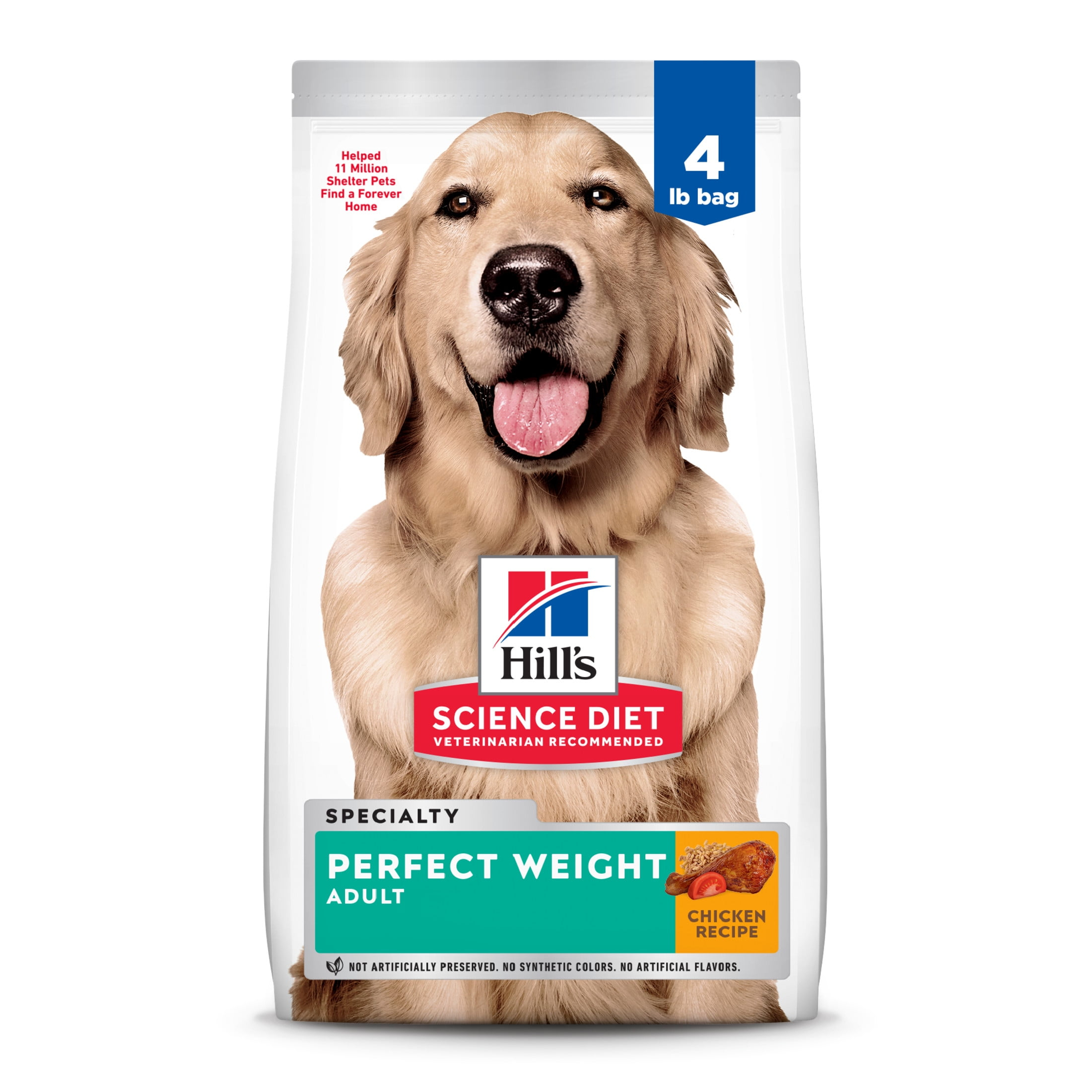 Hill's Science Diet Perfect Weight Chicken Dry Dog Food, 4lb Bag