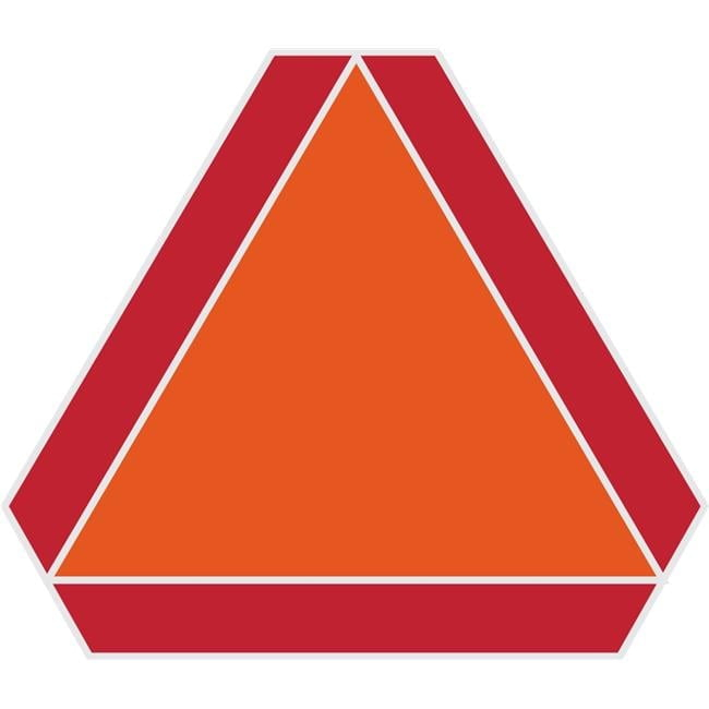 Hillman Group 840628 14 x 16 in. Orange Aluminum Slow-Moving Vehicle Sign  pack of 6