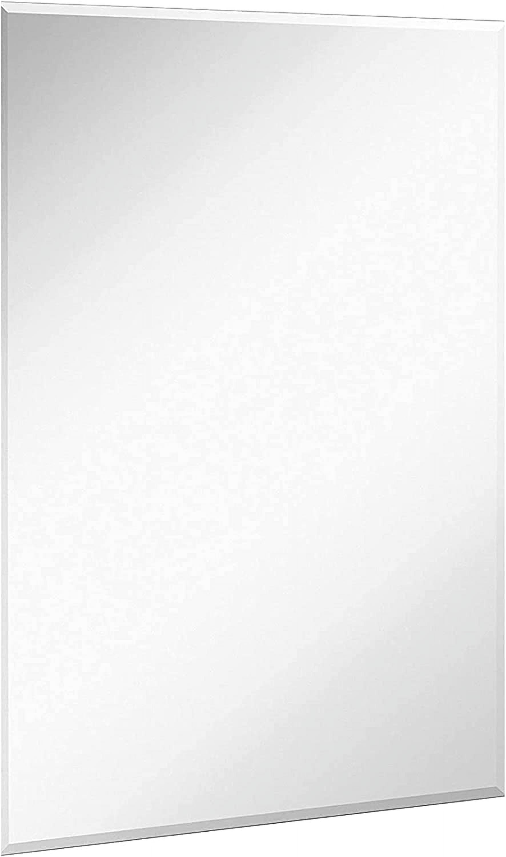 Hamilton Hills Large Simple Rectangular 1 Inch Beveled Wall Mirror Premium