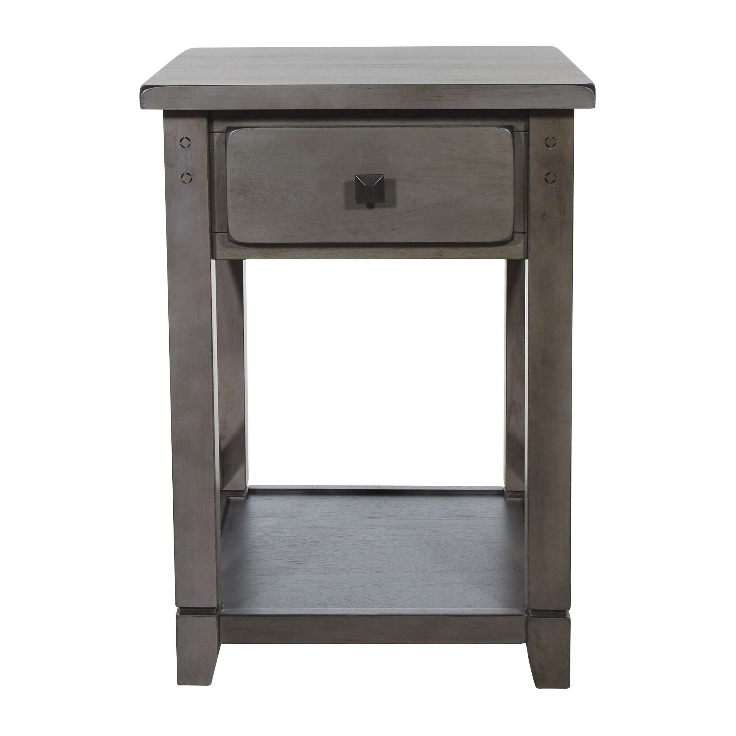Hillsboro End Table in Engineered Wood Gray Wash Finish K/D
