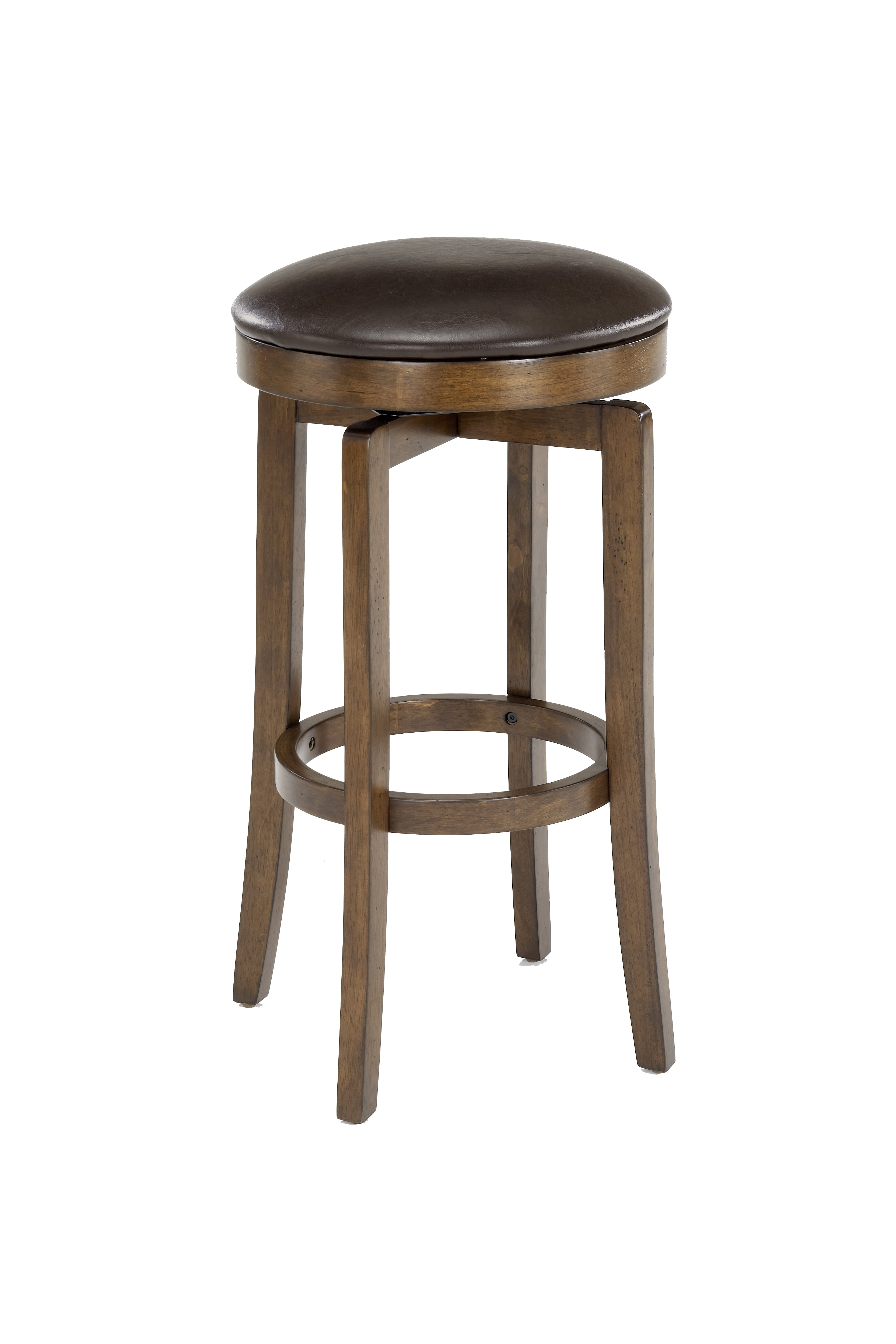 Hillsdale Furniture Brendan Wood Backless Counter Height Swivel Stool, Brown Cherry